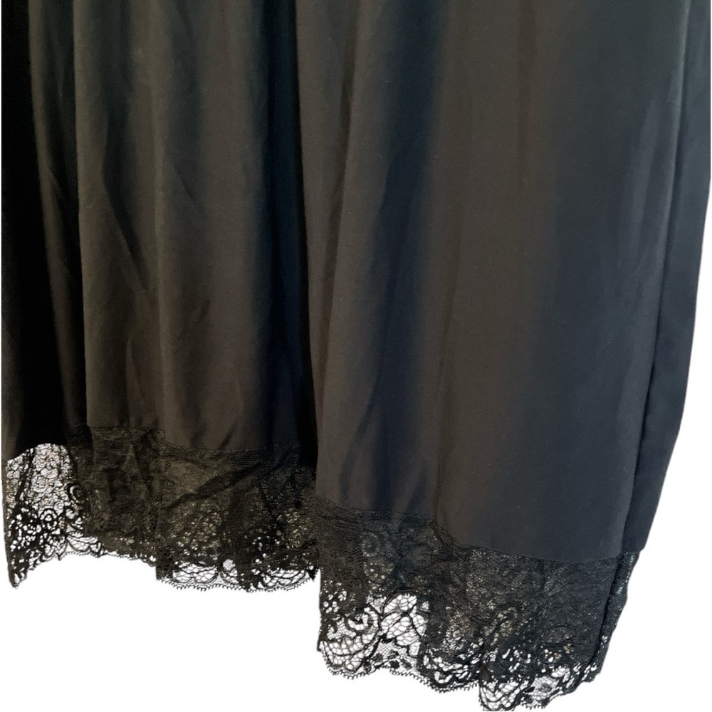 SOMA knit lace mini dress in jersey fabric. Black size XL - Picture 3 of 6